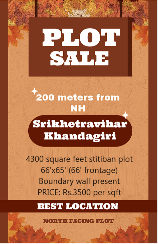 Residential plot for sale in Khandagiri Aiginia